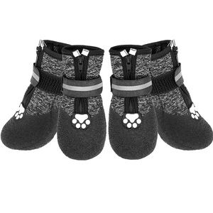 Breathable, Waterproof Shoes for Dogs w/Reflective Strip, Anti-Slip Socks (Sm)